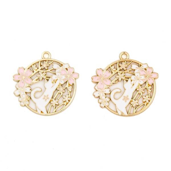 Rack Plating Alloy Enamel Pendants