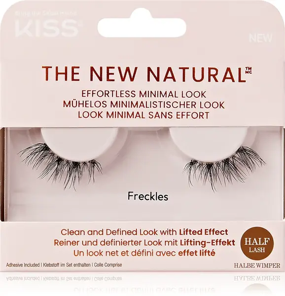 KISS The New Natural Effortless Minimal Look False Eyelashes Freckles 2 Pieces