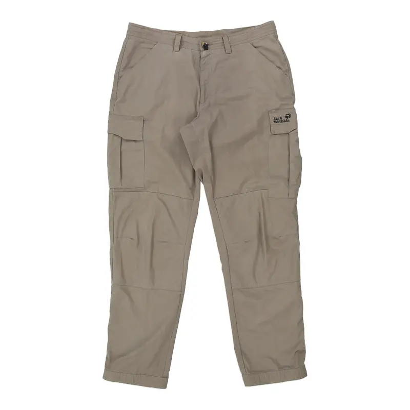 Jack Wolfskin Cargo Trousers - 37W 33L Grey Polyester Blend