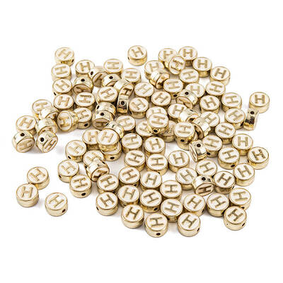 (Defective Closeout Sale: Enamel Yellowing) Alloy Enamel Beads