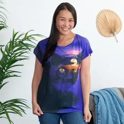 Sunset Cat Tee - XL