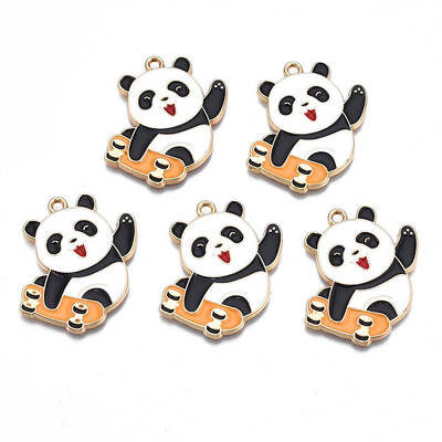 Rack Plating Alloy Enamel Pendants