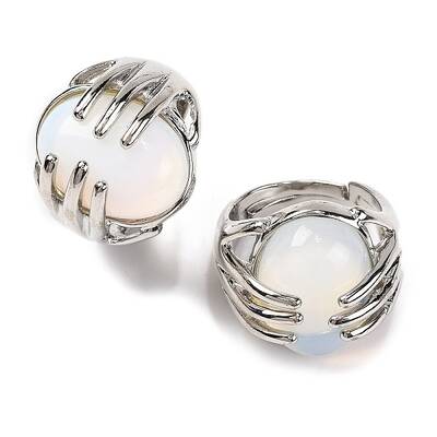 Oval Opalite Finger Ring