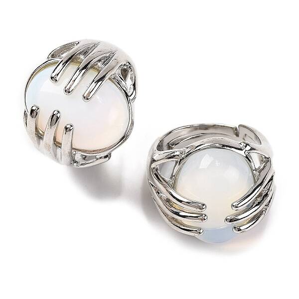 Oval Opalite Finger Ring