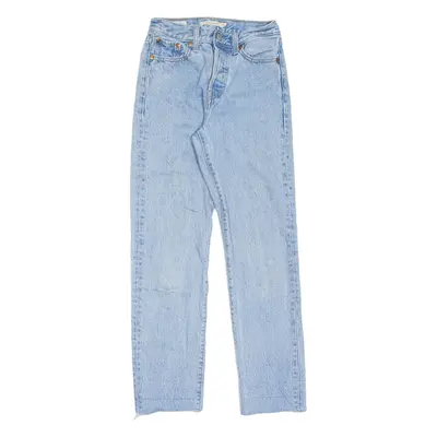 LEVI'S Wedgie Womens Jeans Blue Regular Straight Stone Wash W23 L28