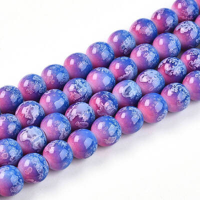 Baking Painted Glass Beads Strands