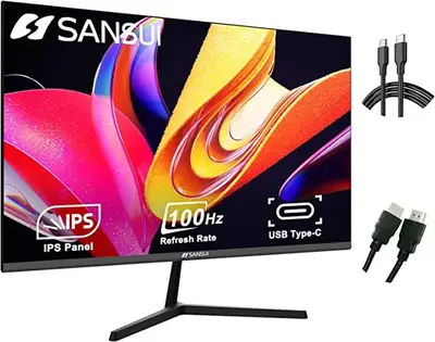 Computer Monitors 27/24/22 inch IPS USB Type-C FHD 1080P HDR10 Built-in Speakers HDMI DP Game RTS/FPS tilt Adjustable for Wor...