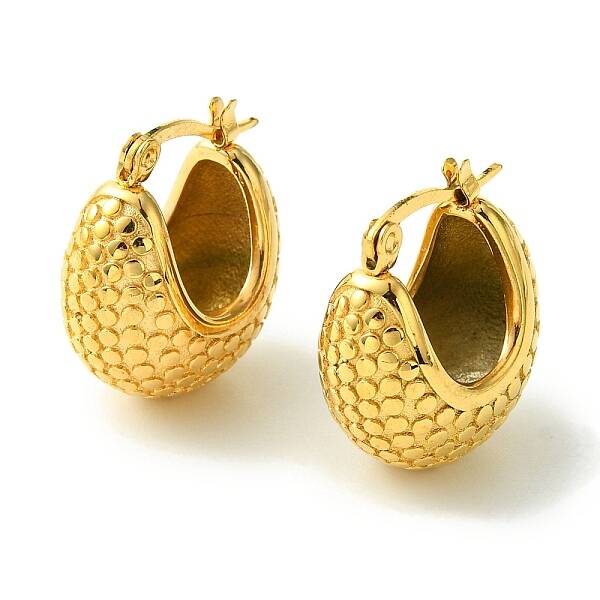 PVD Vacuum Plating 304 Stainless Steel Chunky Hoop Earrings for Women