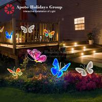 APOTO LED Butterfly Lights - Waterproof Indoor & Outdoor Decorative Lights with Colorful Butterfly Designs
