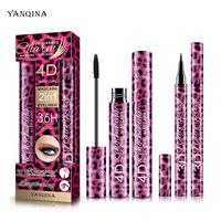 Leopard Pattern Eyeliner & Mascara, Waterproof Long Lasting Eye Makeup Kit For Women