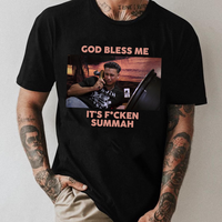 God Bless Me It’s F*cken Summah Shirt – Funny Summer Tee for Party Lovers, Humorous Beach Vibes Graphic T-Shirt, Sarcasti...