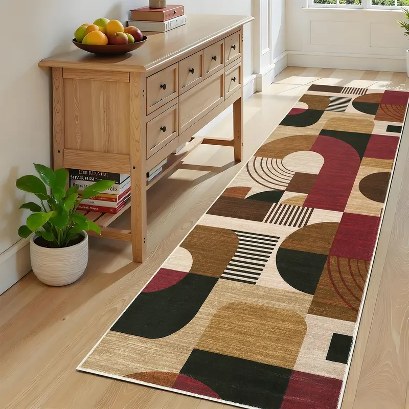 Garvee Boho Geometric Runner Rug – Soft Low Pile, Washable, Non-Slip Hallway Carpet for Entryway, Kitchen, Bedroom, Laundry...