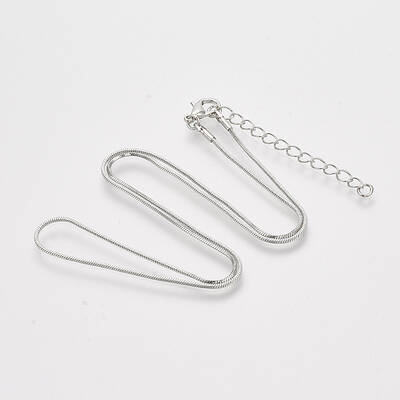 Brass Square Snake Chain Necklace Making