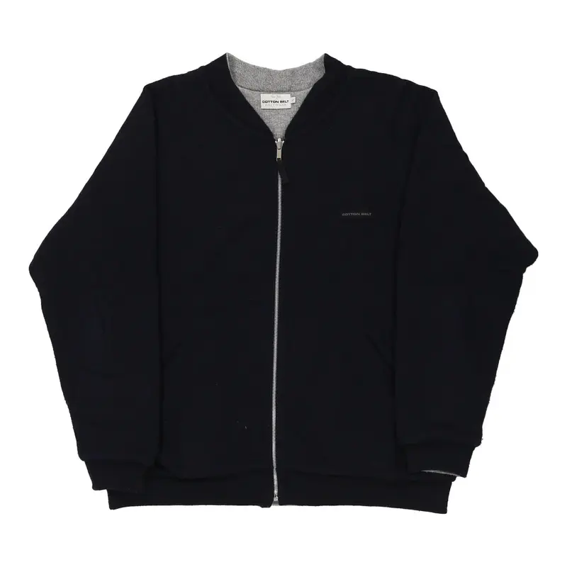 Cotton Belt Zip Up - Large Navy Wool Blend