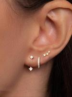 Women's Elegant Rhinestone Decorated Stud & Hoop Earrings, Trendy Exquisite Earrings, Chic Gorgeous Jewelry As Gift for Girlf...