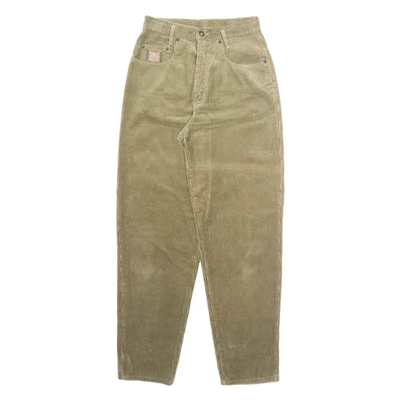 LEE Mens Corduroy Trousers Green Regular Tapered W26 L31
