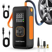 Tire Inflator Portable Air Compressor - Air Pump For Car Tires with Digital Pressure Gauge, LED Light and Auto Shut-Off Funct...