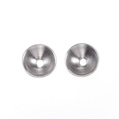 Tarnish Resistant 201 Stainless Steel Bead Caps