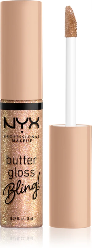 NYX Professional Makeup Butter Gloss Bling Glossy Lip Gloss Color 01 Bring The Bling 8 ml