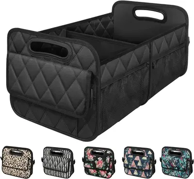 Car Trunk Organizer with 6 Big Pocket,Car Accessories for Women/Men 50L Waterproof Polyester Trunk Organizer for Car/SUV/Mini...