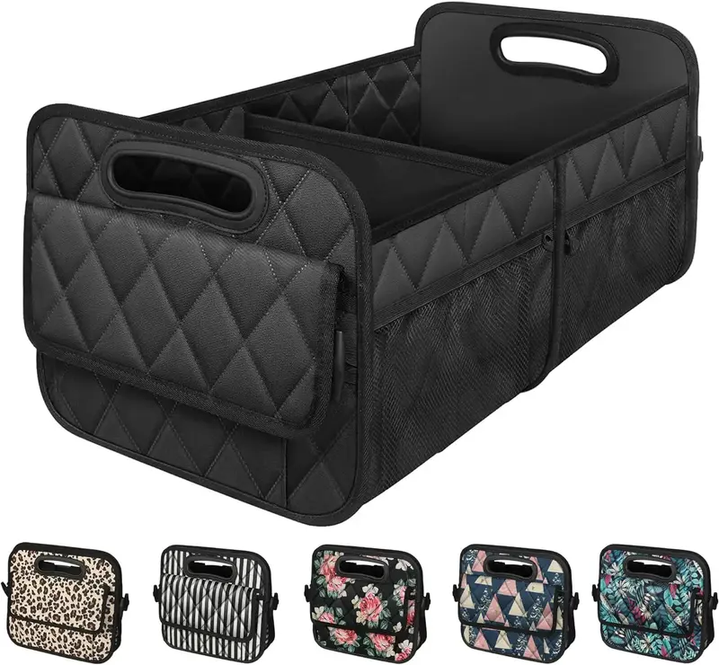Car Trunk Organizer with 6 Big Pocket,Car Accessories for Women/Men 50L Waterproof Polyester Trunk Organizer for Car/SUV/Mini...