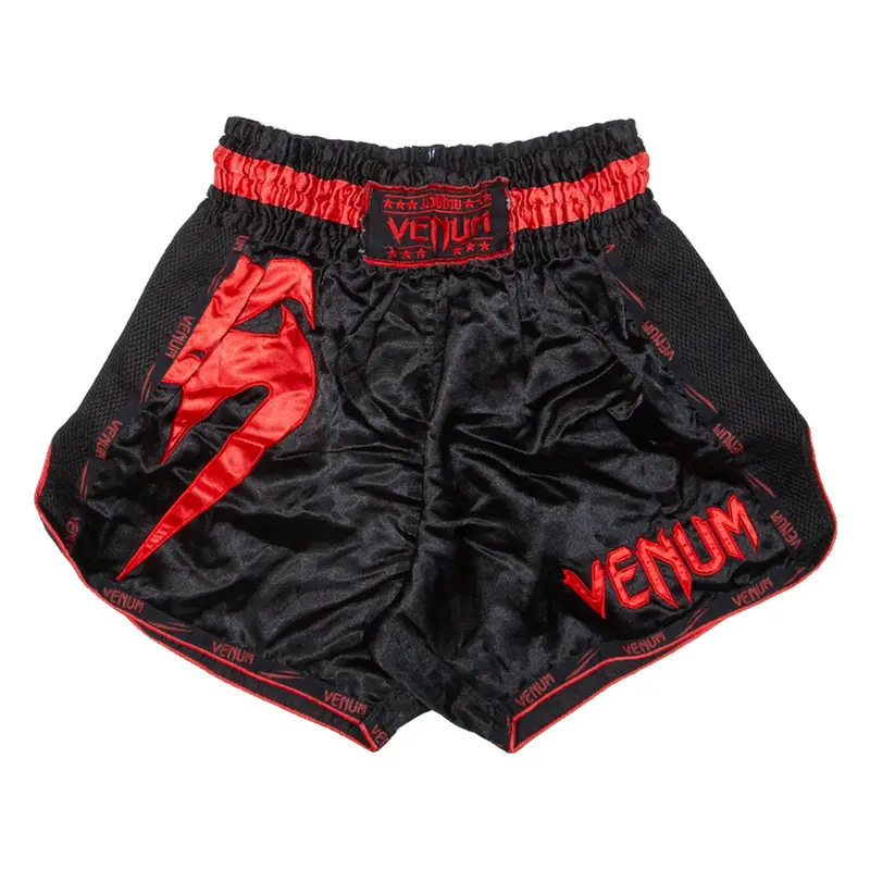 Thai Boxing Mens Sports Shorts Black Relaxed XL W25