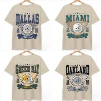 All Team Vintage Football T Shirt Gift - Vintage Football Unisex T-Shirt Color Sand