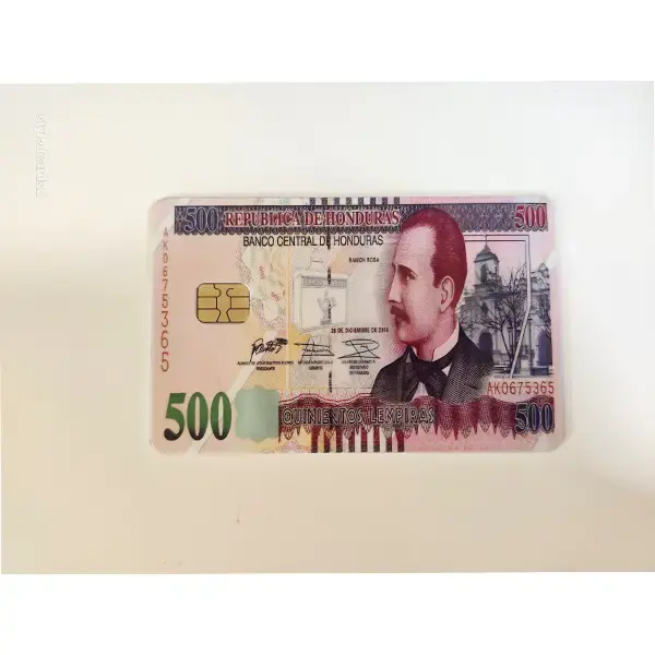 500 LEMPIRAS DEBIT CARD STICKER
