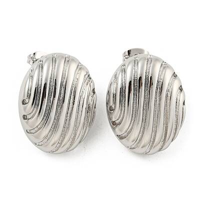 Rack Plating Brass Stud Earrings