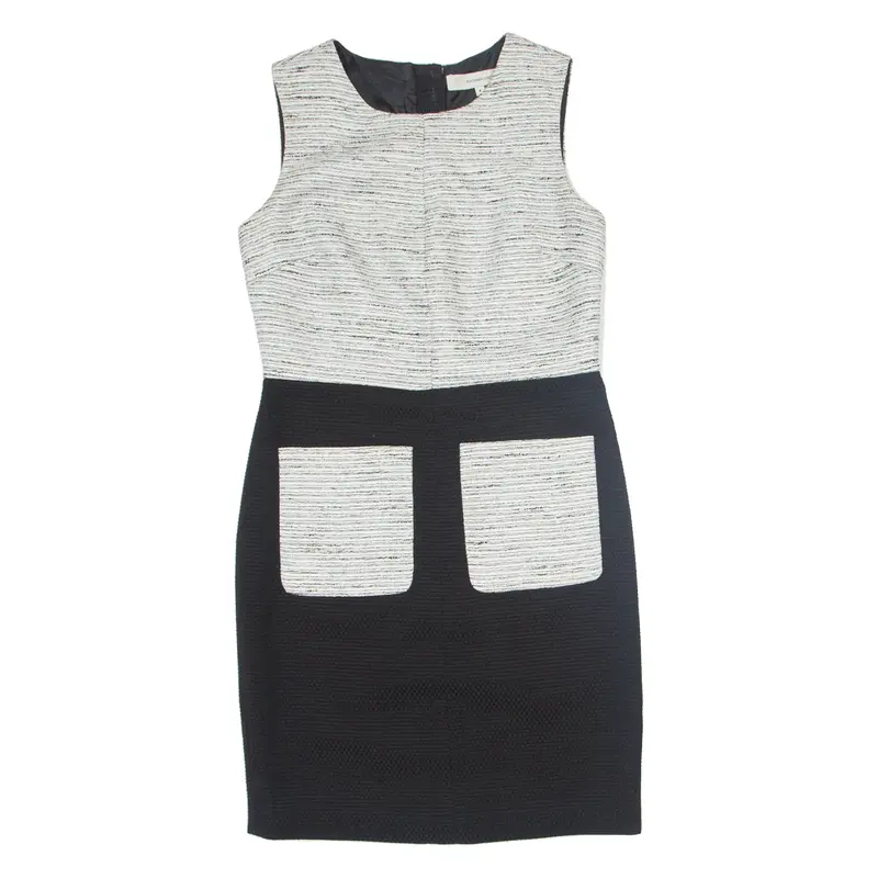 ROKSANDA ILINCIC Pencil Dress Black Sleeveless Knee Length Womens UK 8