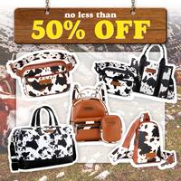 Wrangler Moo Moo Cow Print Crossbody Bags for Women Western PU Leather Sling Bag for Women, Versatile Design for Different St...