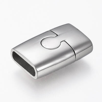 Tarnish Resistant 304 Stainless Steel Magnetic Clasps with Glue-in Ends