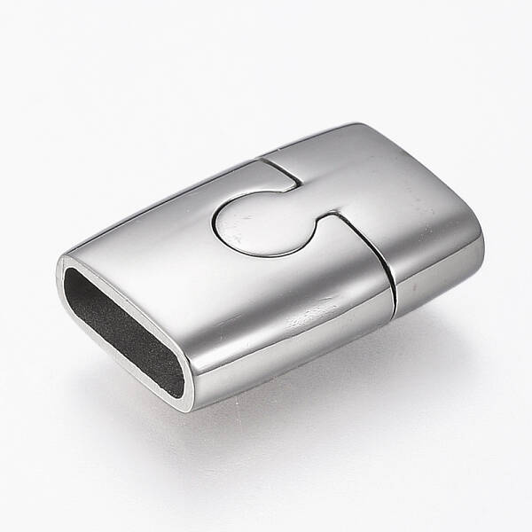 Tarnish Resistant 304 Stainless Steel Magnetic Clasps with Glue-in Ends