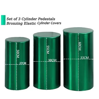 Metallic Green Stretchy Spandex Fitted Cylinder Cover - Aperturee