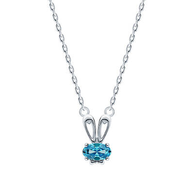 Anti-Tarnish Cubic Zirconia Rabbit Pendant Necklaces