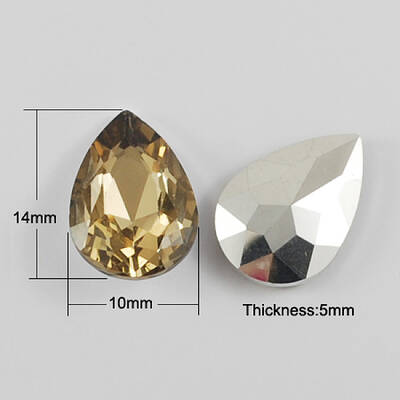 Glass Pointed Back Rhinestone
