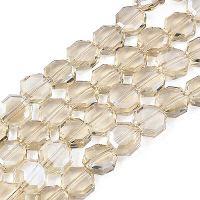 Electroplate Transparent Glass Beads Strands