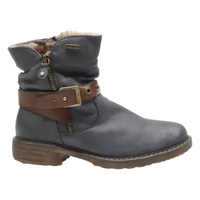 WILLOW-TEX Ankle Boots Black Leather Womens UK 5