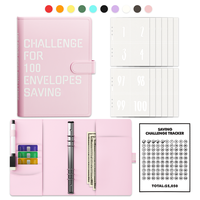 100 Envelope Saving Budget Binder,DIY Detachable Transparent A5 Notepad and Budget Planner,Save $5050 Easily with Family Budg...