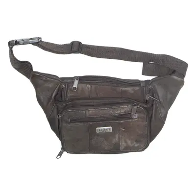 BURCADI Mens Backpack Bag Brown Leather 90s