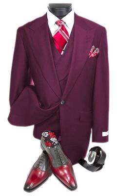 Mens 1930s Suits - Plum Suit