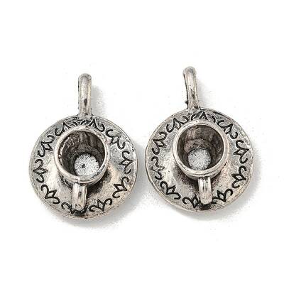 Coffee Cup Tibetan Style Alloy Pendants