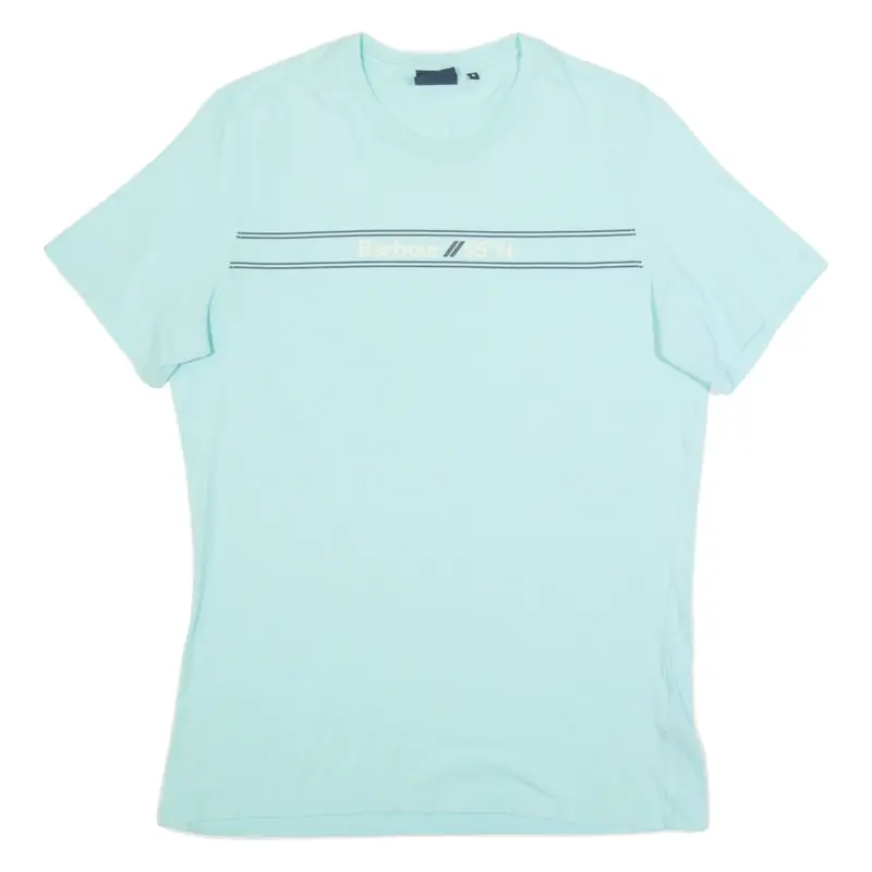 BARBOUR Mens T-Shirt Blue S