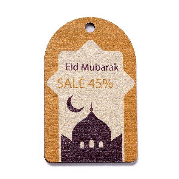 Eid Mubarak Theme Wood Pendants