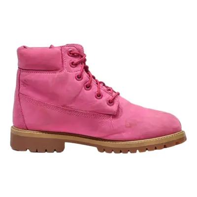 TIMBERLAND Lace-Up Boots Pink Leather Girls UK 5.5