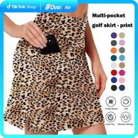 PINSPARK Skirt for Golf Tennis Women's Sports Athletic with Four pockets Knee Length Built-in Shorts Casual Workout  Springto...