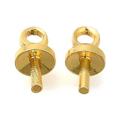 Brass Cup Pearl Peg Bails Pin Pendants