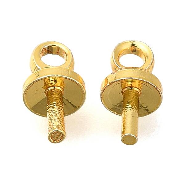 Brass Cup Pearl Peg Bails Pin Pendants