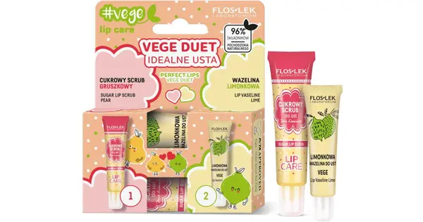 Floslek Laboratorium Vege Perfect Lip Gift Set Pear Scrub 14 G + Lime Vaseline 10 G
