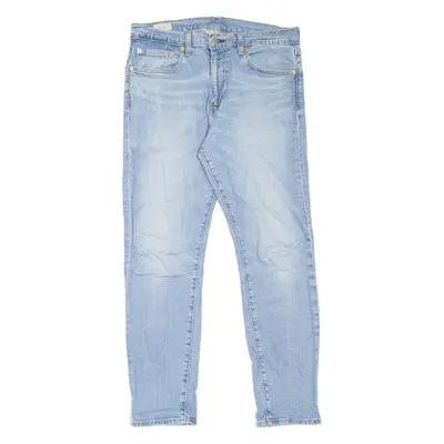 LEVI'S 512 BIG E Jeans Mens Blue Slim Tapered Stone Wash W32 L30